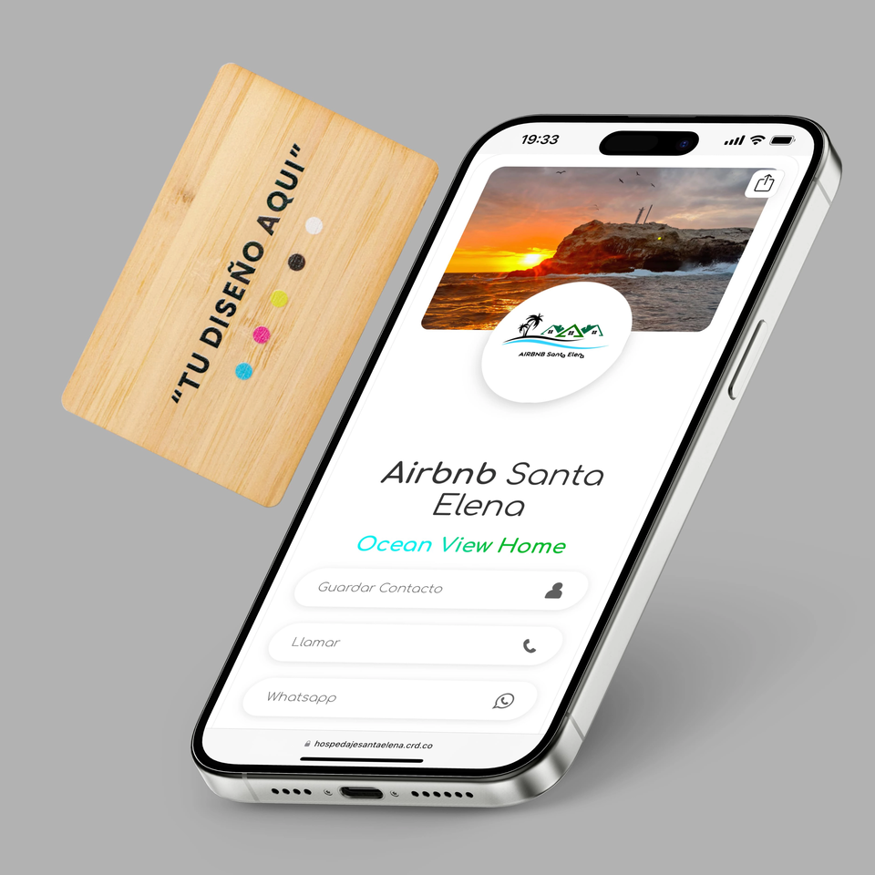 Tarjeta NFC Bambú, Bambú Natural