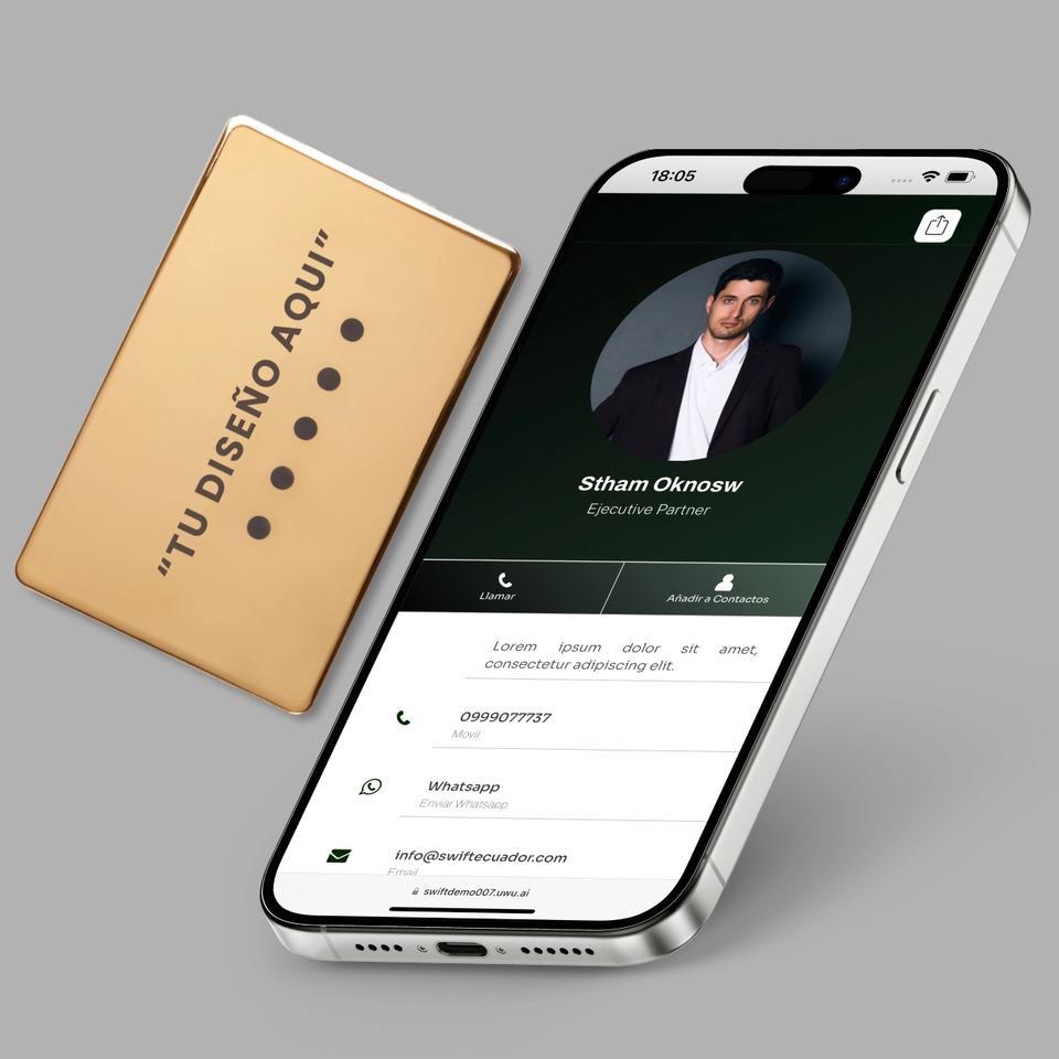 Tarjeta NFC Luxury Metal