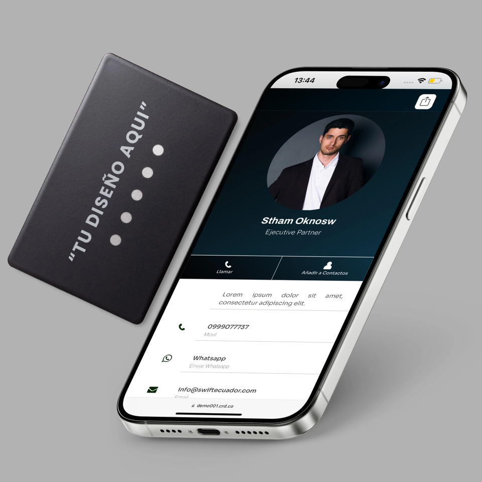 Tarjeta NFC metálica