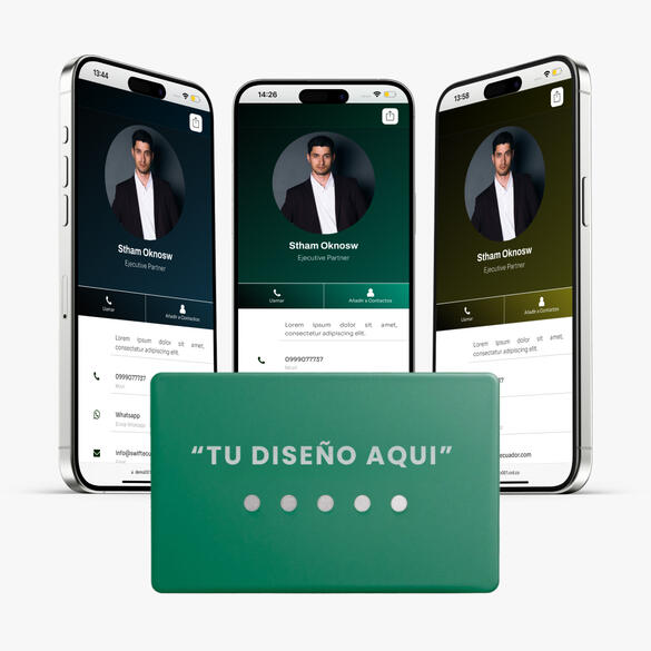 Tarjeta NFC Metal, Metal Verde