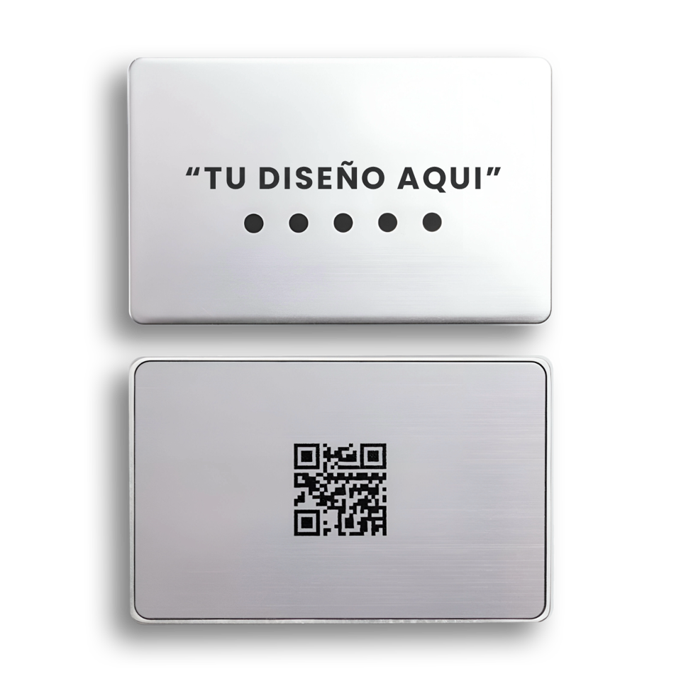 Tarjeta NFC Metal Plateada de Swift Conections