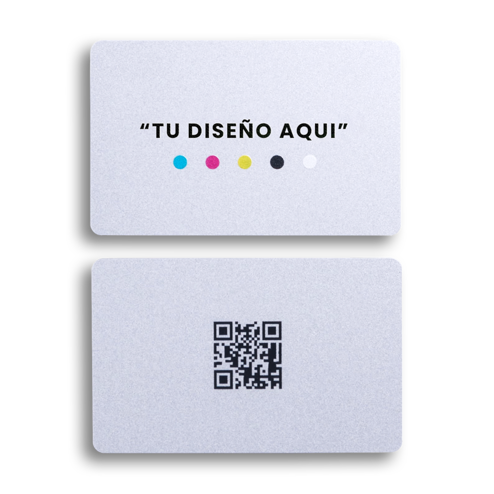 Tarjeta NFC PVC Plateada Brillante de Swift Conections
