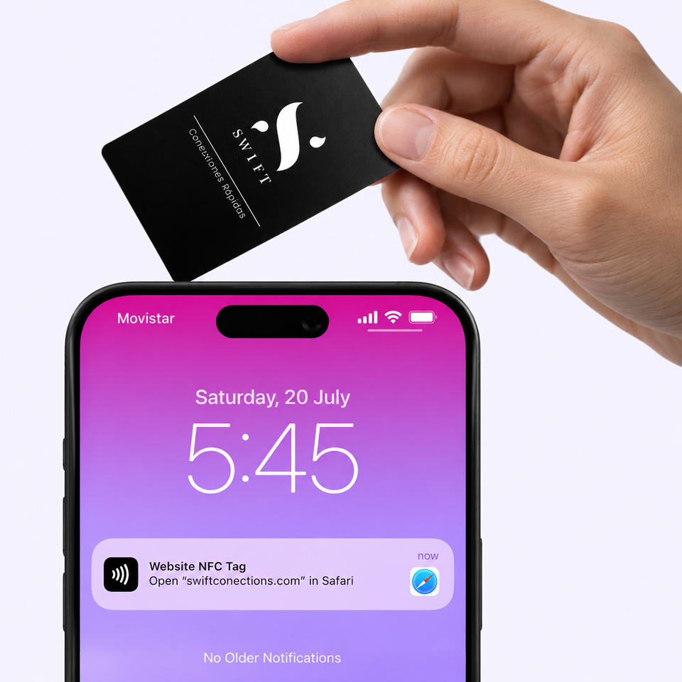 Acerca la tarjeta NFC a tu teléfono