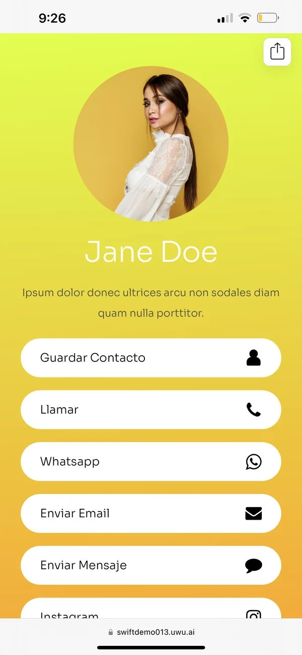 Jane Doe, perfil amarillo
