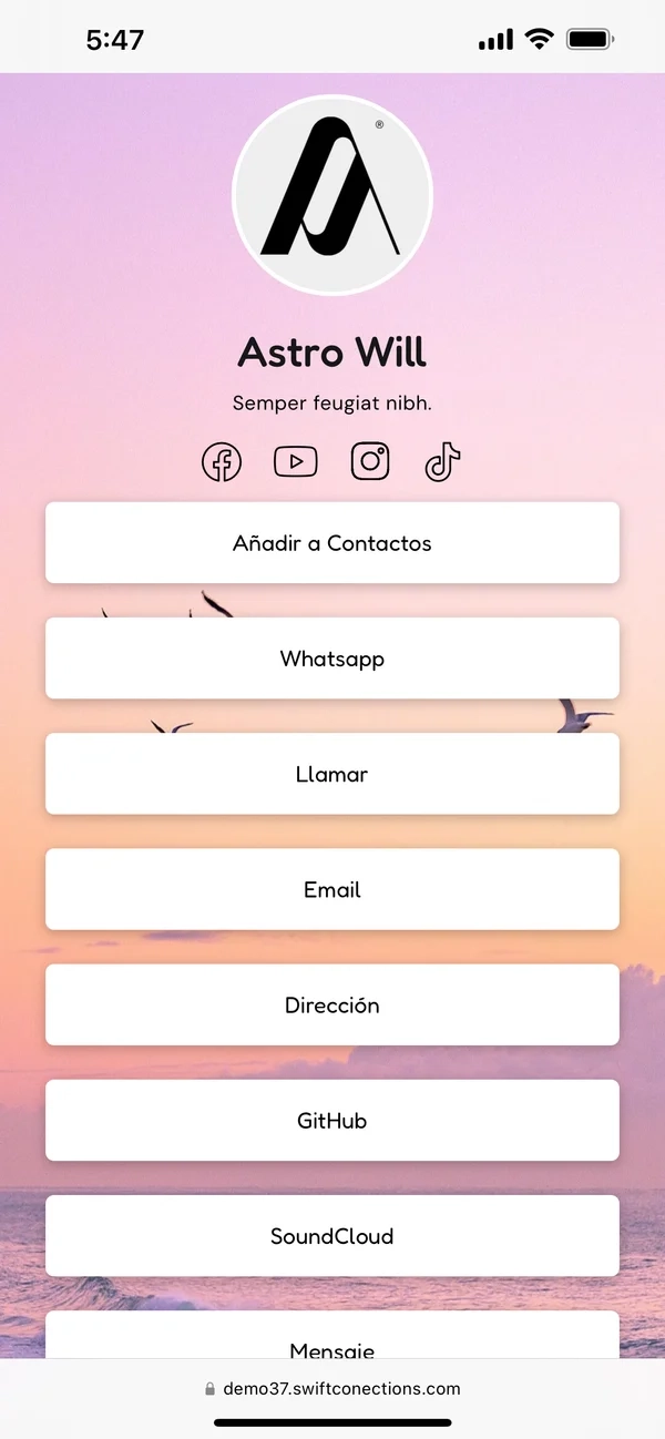 Astro Will, perfil rosa