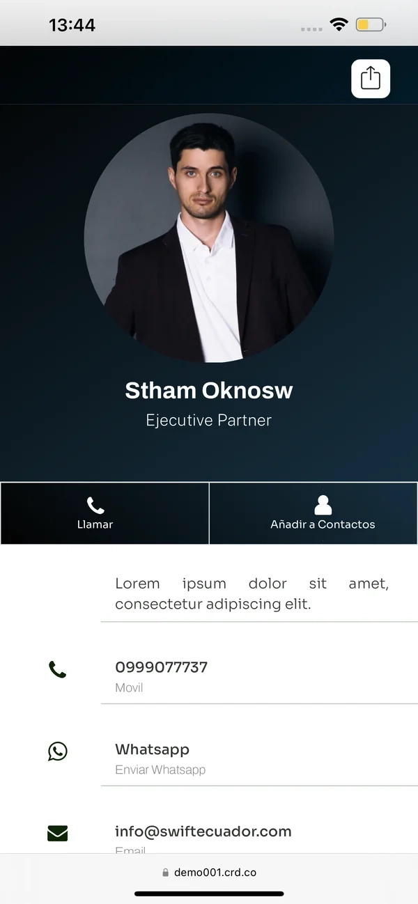 Stham Oknosw, perfil azul oscuro